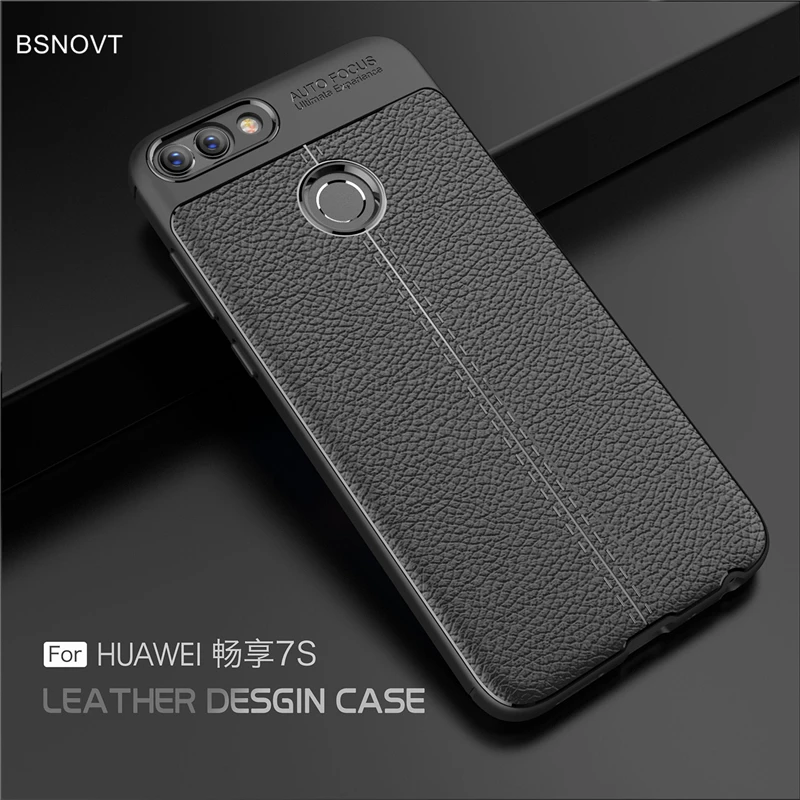 

For Huawei P Smart Case Shockproof Luxury Leather Anti-knock Cover For Huawei Enjoy 7s Case For Huawei P Smart / Enjoy 7s 5.65"