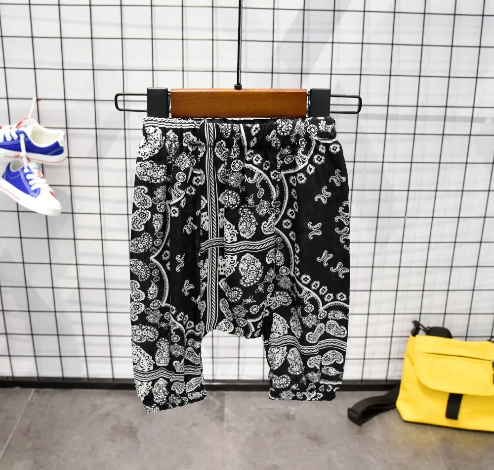 Boy Summer Clothing Set Clothes Kids Short Sleeves Print Shirt + Flower Shorts 2pcs Suit Children 2-7years | Детская одежда и