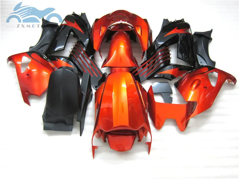 Injection fairings kit for KAWASAKI Ninja ZX14R 2006 2007-2011 motorcycle racing fairing set ZX 14R 06 07 08-11 red golden black |