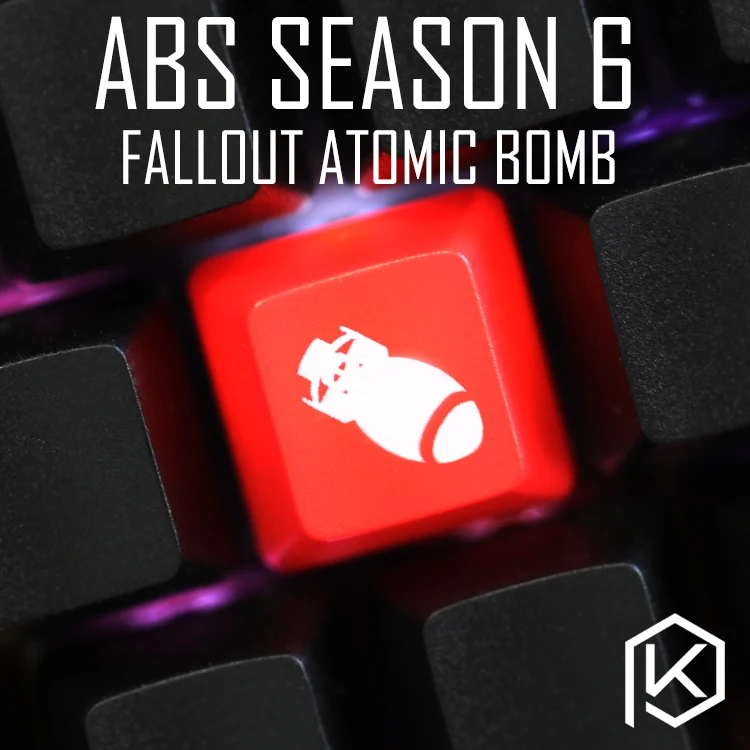 

Novelty Shine Through Keycaps ABS Etched, Shine-Through fallout4 atomic bomb r4 esc f function custom mechanical keyboard