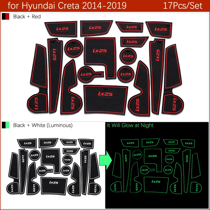 Противоскользящий резиновый коврик для ворот Hyundai Creta ix25 2014 2015 2016 2017 2018 2019