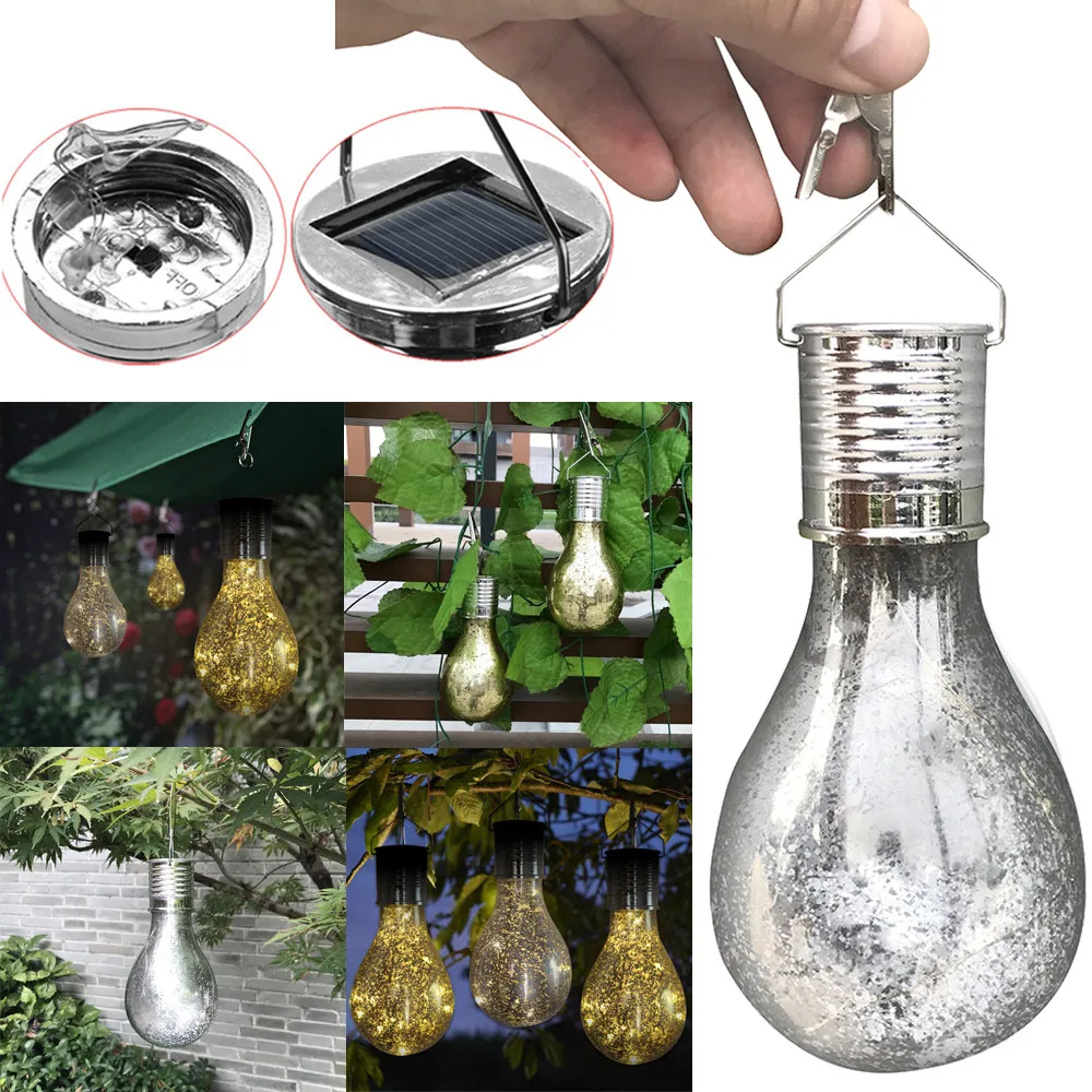 Waterproof Solar Rotatable Outdoor Garden Camping Hanging LED Light Lamp Bulb String Xmas Home Party Decor |