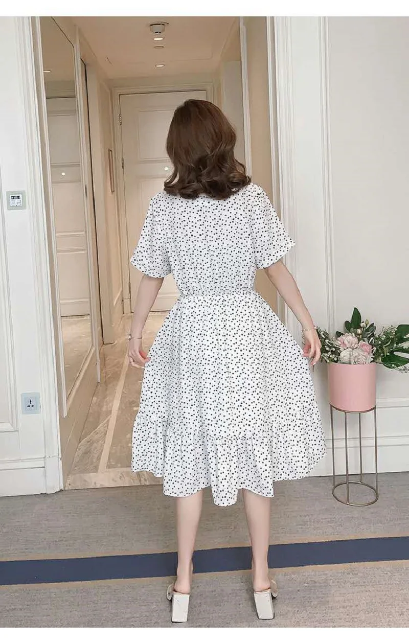 Платье для кормящих мам с v образным вырезом и тонкой талией милая летняя