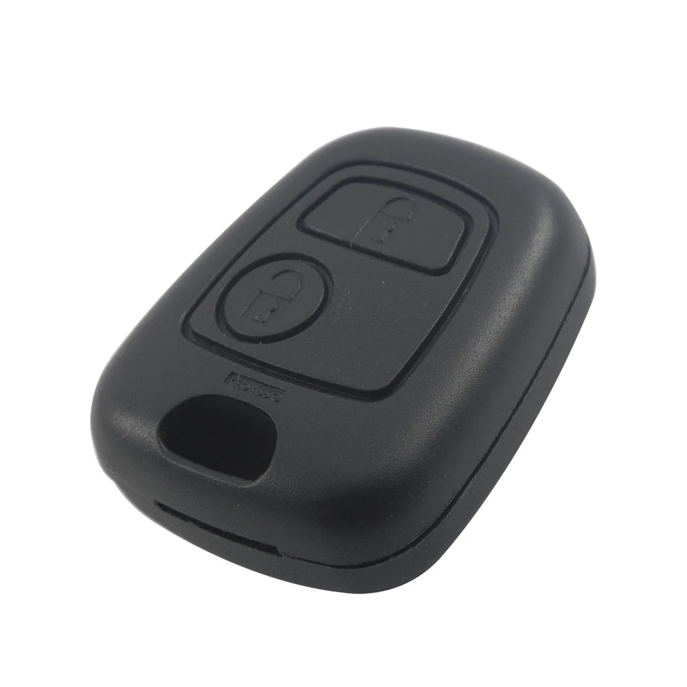 

KEYYOU 100x 2 Buttons Remote Car Key Uncut Blade For Peugeot 206 No Blade