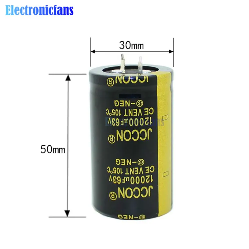 Diymore 63V 12000 мкФ 30X50 мм алюминиевый электролитический конденсатор высокая частота низкая ESR 63V12000uF 30*50 мм конденсатор через отверстие