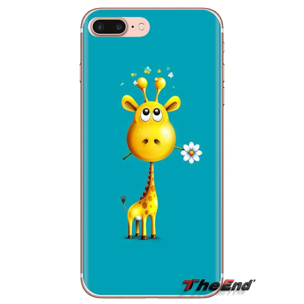 Transparent Soft Shell Covers For LG G3 G4 Mini G5 G6 G7 Q6 Q7 Q8 Q9 V10 V20 V30 X Power 2 3 K10 K4 K8 2017 Big head giraffe Art |