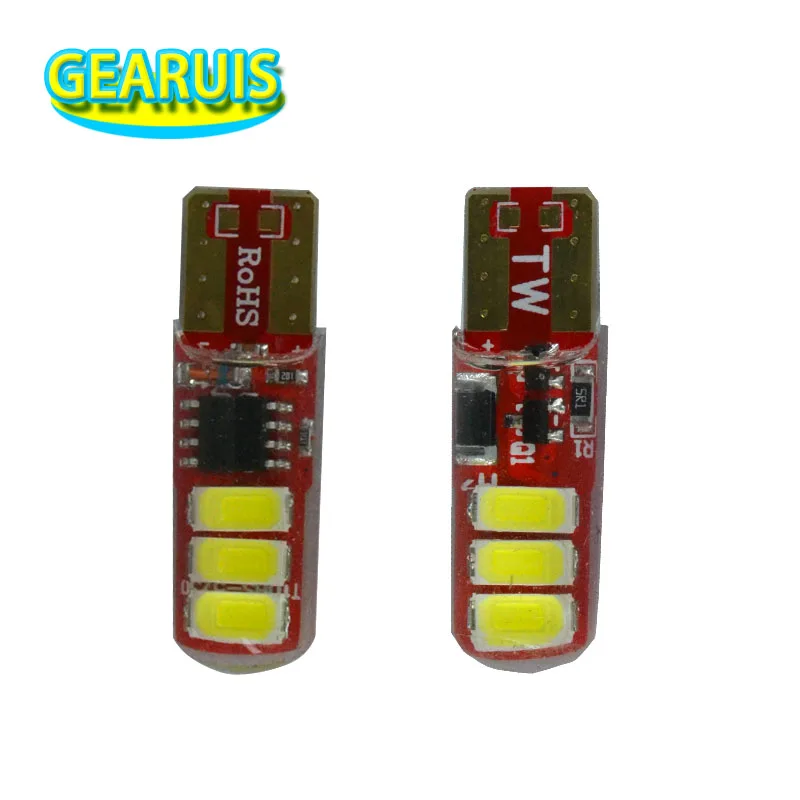

10pcs T10 flash 6 smd 5630 5730 LED silicone 194 W5W Lighting and strobe flash Two modes of Operation Car light bulbs White 12V