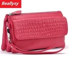 Сумка кросс-боди женская из натуральной кожи, саквояж крокодиловый с Отделом для монет, вечерняя сумочка на плечо, повседневный клатч, бумажник для карт, миниатюрный