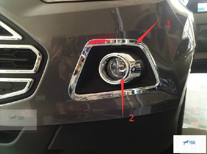 Yimaautotrims авто аксессуары передняя фара противотуманная фара рамка Крышка отделка 4 шт. подходит для Ford Ecosport 2013