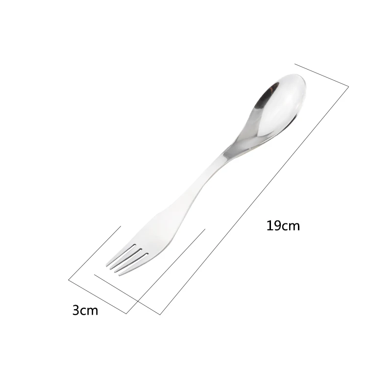 OBR ложка из нержавеющей стали Spork вилка столовые приборы посуда комбинированные