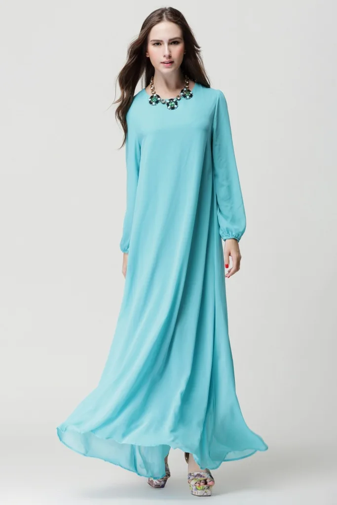 2019 Новое шифоновое платье musilm abaya плюс размер s малазийские мусульманские женские