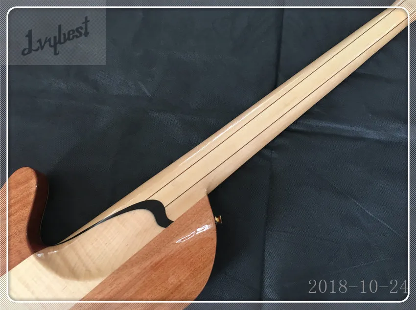 Музыкальный инструмент custom shop электрическая гитара бабочка бас 5 струн Золотой