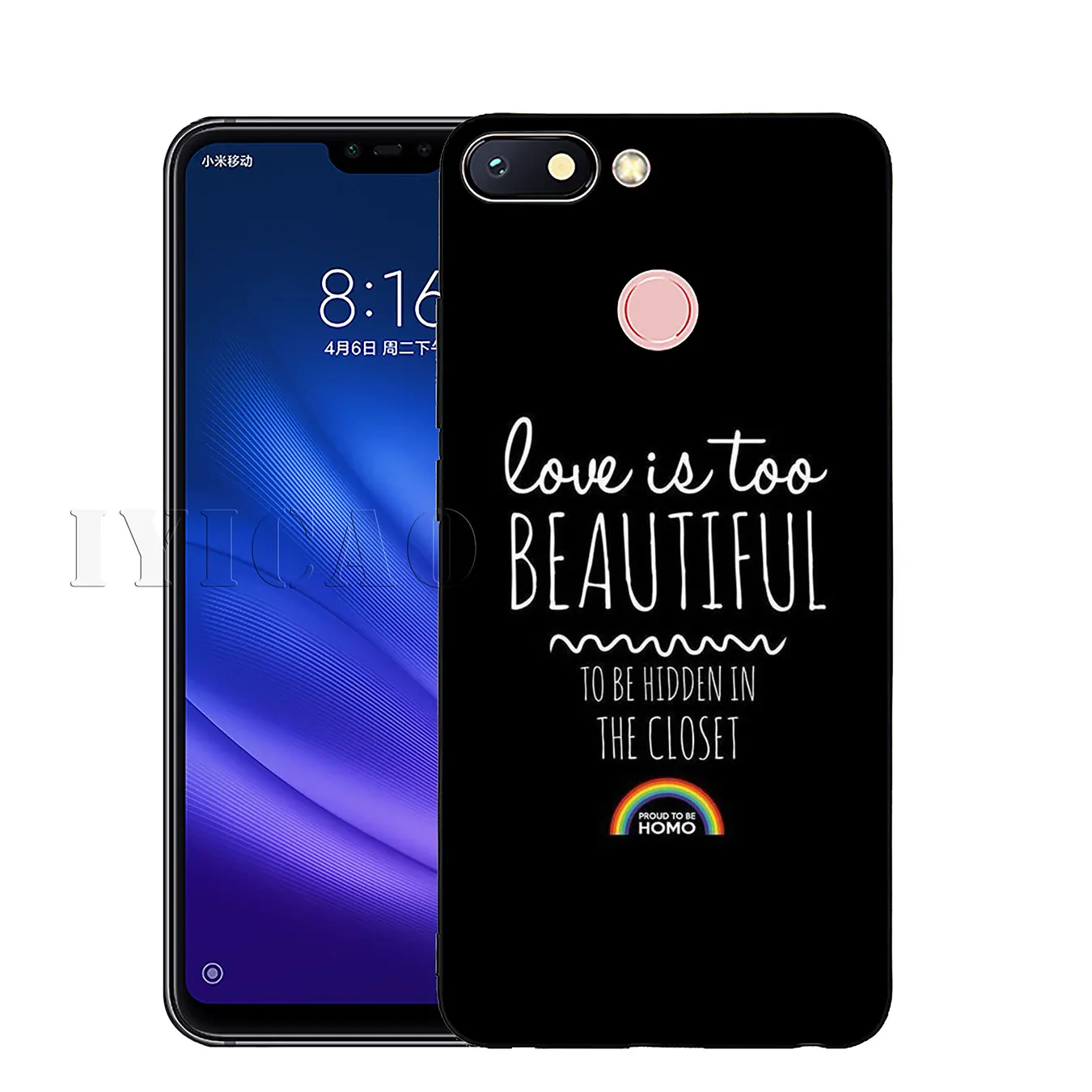 Мягкий силиконовый чехол IYICAO Love Is LGBT Rainbow Heart для Xiaomi Redmi K30 K20 8A 7A 6A 5A S2 GO Note 8 8T 7 5 6 Pro |