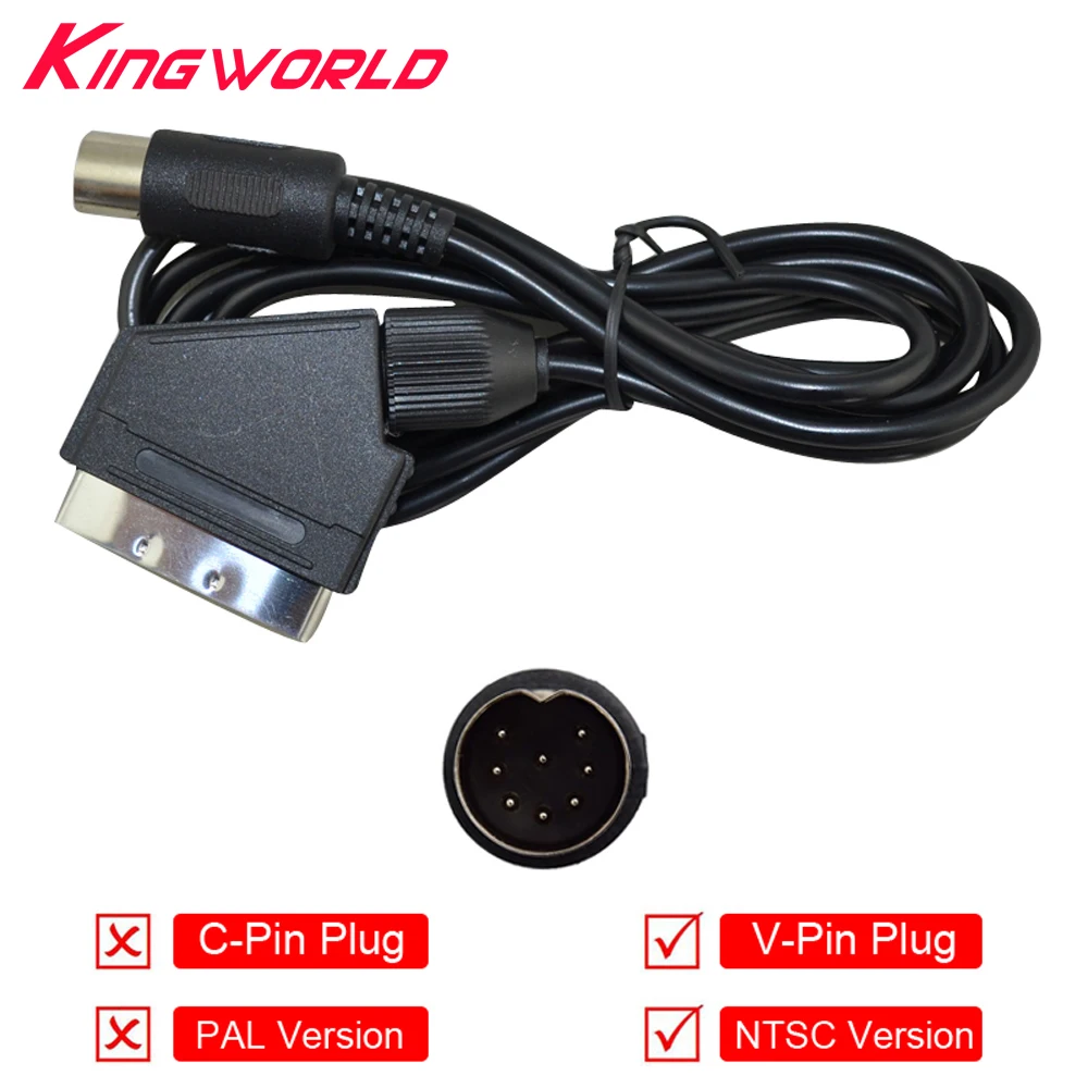 V Pin штекер NTSC US Scart кабель Аудио Видео AV для SEGA Mega Drive Genesis 1|cable for|scart av cableav scart cable |
