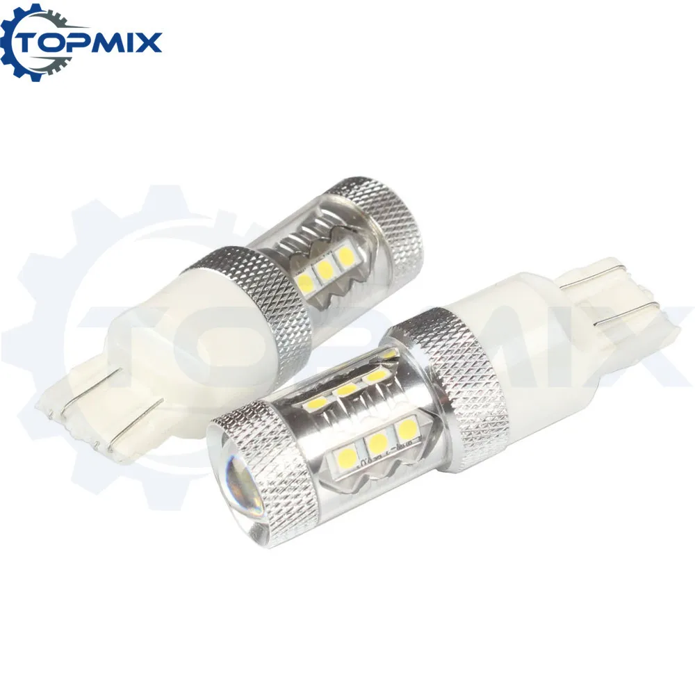 W21/5W 7443 T20 двойная гирлянда 16 SMD 80W светодиодсветодиодный автомобильные