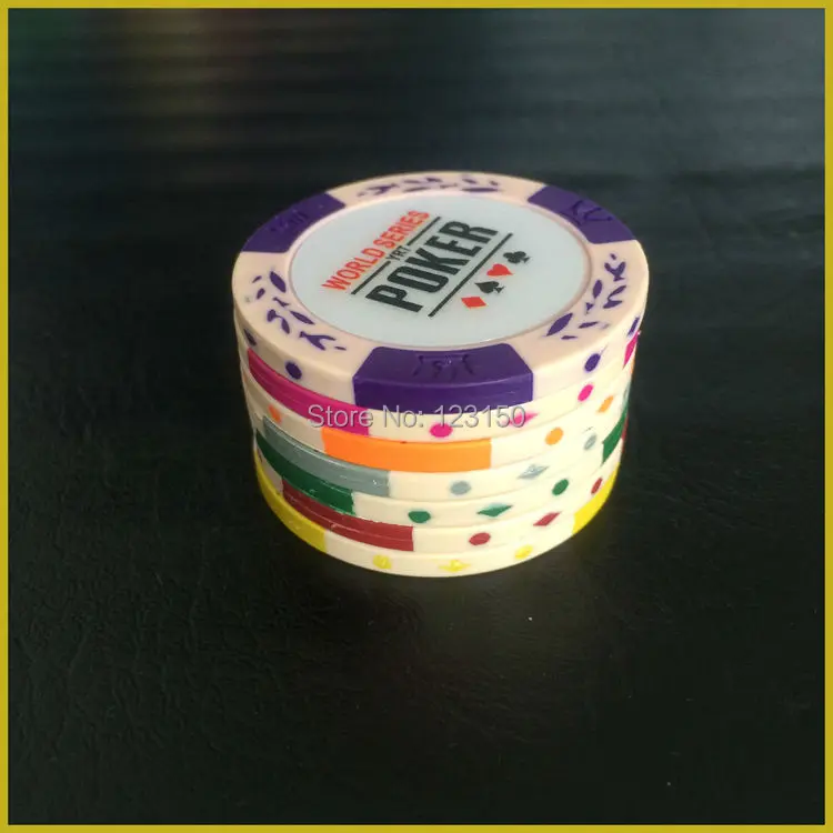 

PN-8001 50pcs/pack, Clay 14g Poker Chips insert metal, 7 Colors for choices