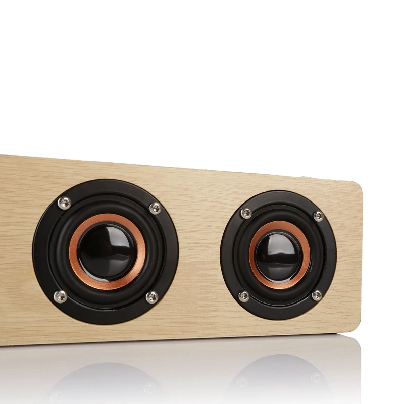 AAAE портативный Bluetooth 4 0 Деревянный Hi Fi громкий динамик fm радио 12 Вт беспроводной