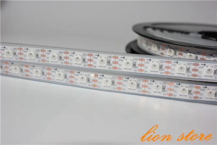 Светодиодная лента WS2812B 5050 SMD RGB WS2811 белая водонепроницаемая 5 в пост. Тока метров 60