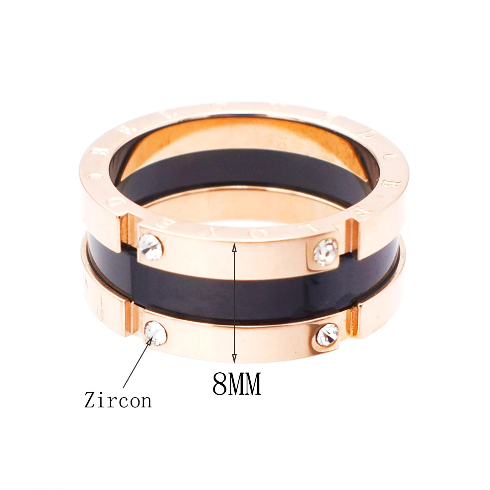 Новый бренд модное керамическое кольцо с двумя клипсами из нержавеющей стали - Фото №1