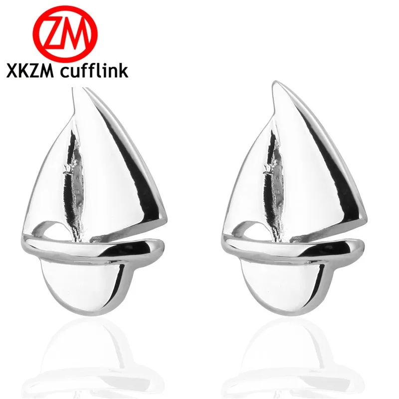 

XKZM Luxury shirt silvery sailing cufflink for mens Brand cuff buttons cuff links High Quality abotoaduras Jewelry