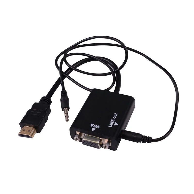 Высококачественный адаптер 1080P HDMI VGA с аудиокабелем преобразователем для Apple MacBook