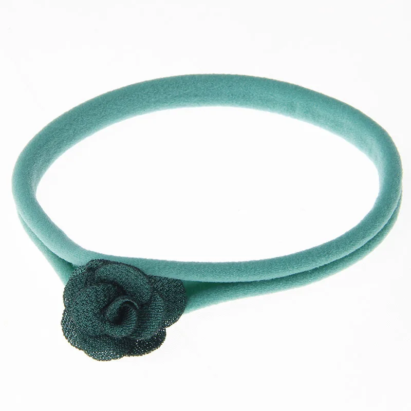 12 цветов мини розовый цветок эластичная нейлоновая повязка на голову модный