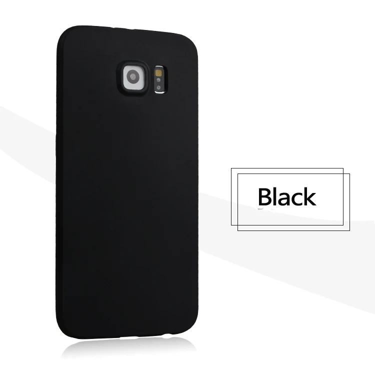 ITEUU, новинка, S6, ультратонкий, конфетный, ТПУ, матовый чехол для samsung Galaxy S6, чехол s G9200, силиконовый, ГЕЛЕВЫЙ, мягкий, тонкий, задняя крышка, оболочка - Цвет: Черный