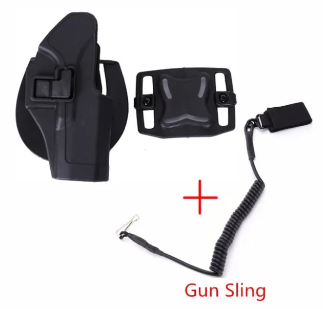 holster and sling Тактическая кобура весло пистолет пояс пистолет кобура для Glock 17 19 22 23 31 32 Кобура Правая рука - Цвет: holster and sling