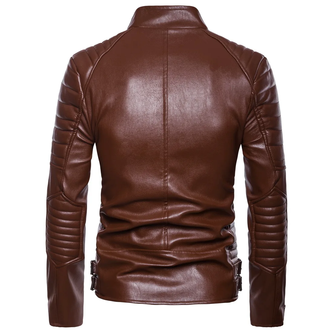 Fall 2018 new men's leather motorcycle coat lapels | Мужская одежда