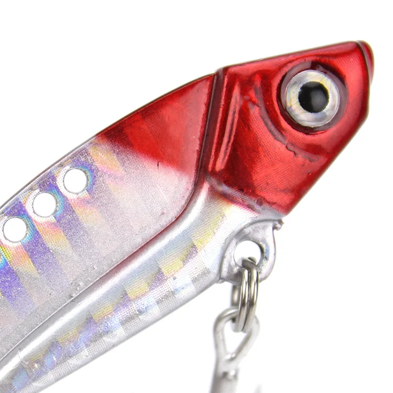 1шт Металлическая вибрационная дорожка с зубом дракона погружного приманки с искрящейся железной пластиной, ВИБ кровавый желоб, крючок для дальнего морского рыболовства пресноводная приманка ложка на.