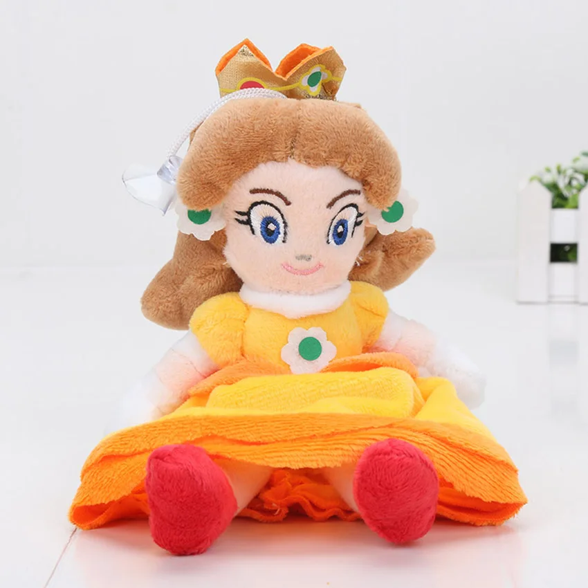 20cm Daisy 20 см аниме мультфильм Super Mario Bros Принцесса Персик Дейзи розалина мягкая плюшевая игрушка милые мягкие животные куклы игрушки подарки - Цвет: 20cm Daisy