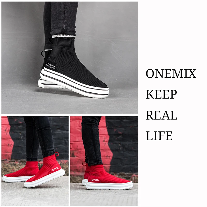 ONEMIX/мужские ботильоны, увеличивающие рост; прогулочная обувь для женщин; уличные треккинговые кроссовки; сезон осень-зима; теплая обувь