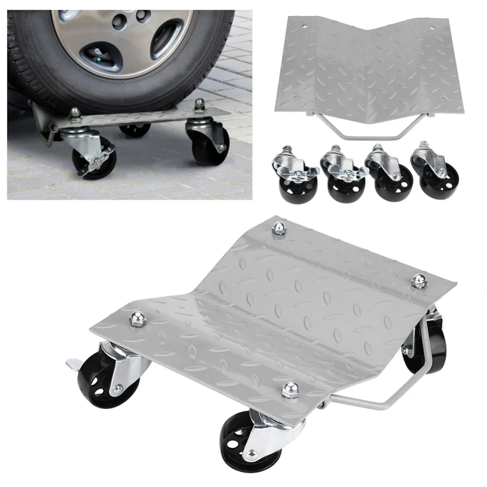 

2 Set Tire Skate Wheel Car Dolly Ball Bearings Auto Repair Moving Diamond Rated at 1500lbs