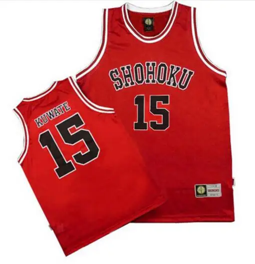 No 15 Kuwate Shohoku школы баскетбольной команды Sakuragi Hanamichi Джерси футболка спортивная одежда Униформа аниме SLAM DUNK Джерси Косплей Костюм - Цвет: No 15 Kuwate