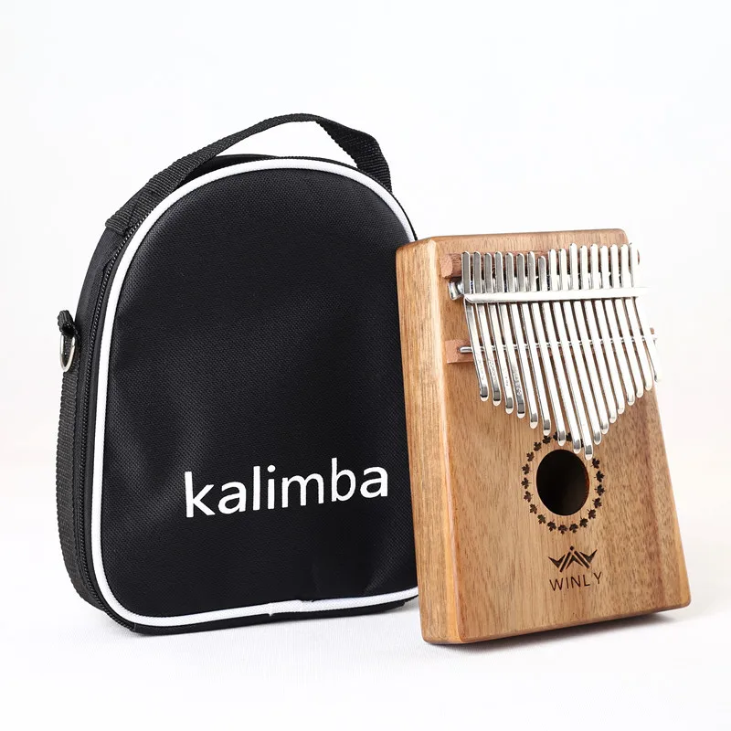 17 ключ палец калимба Mbira Sanza большой пианино карманный размер поддерживающая