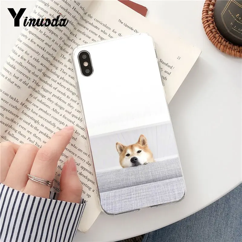 Yinuoda Шиба ину собака красочные милые аксессуары для телефона чехол iPhone 8 7 6 6S Plus X 10