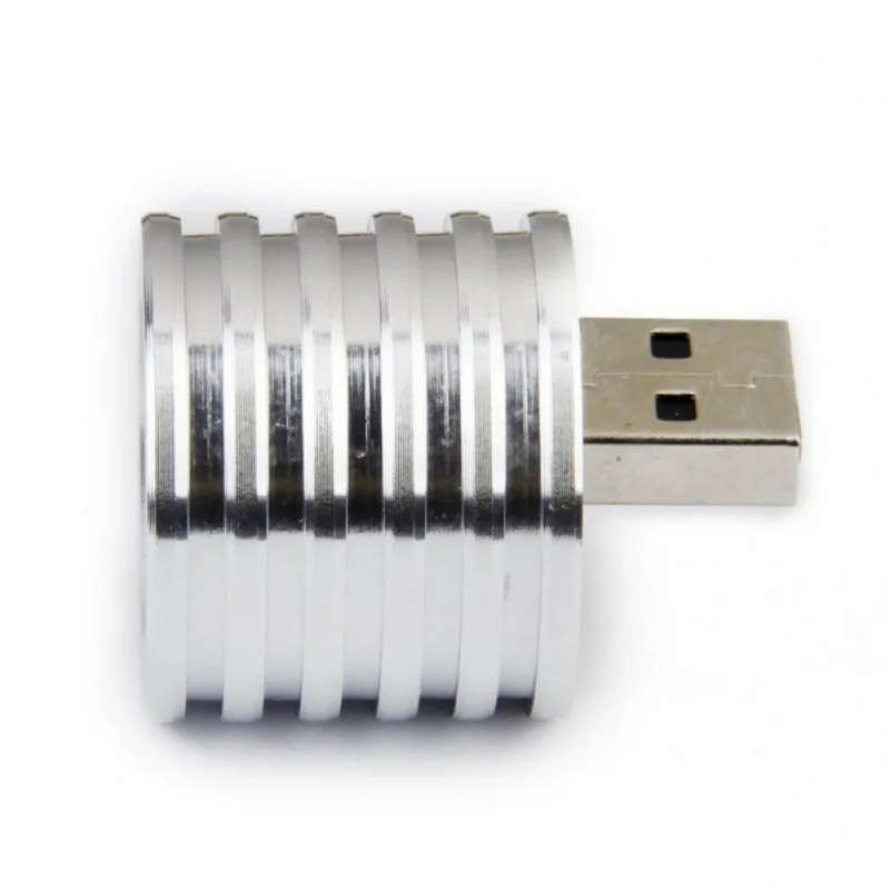 Мини USB LED мото прожектор лампа Мобильная мощность гибкий фонарик фара серебро