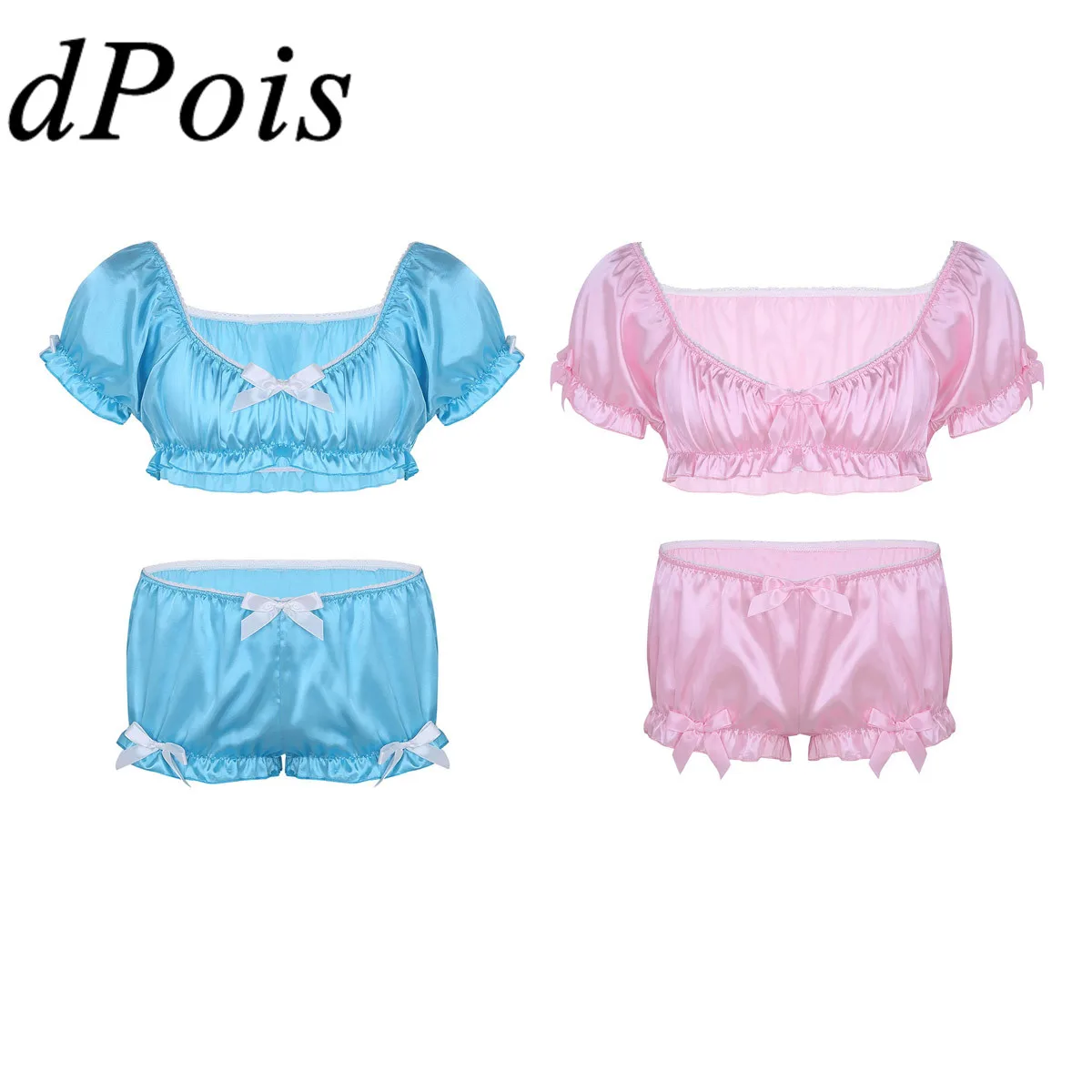 DPOIS мужское экзотическое нижнее белье набор мужская с короткими рукавами