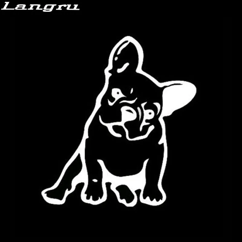 Langru креативный автомобильный стиль Французский бульдог виниловая наклейка с