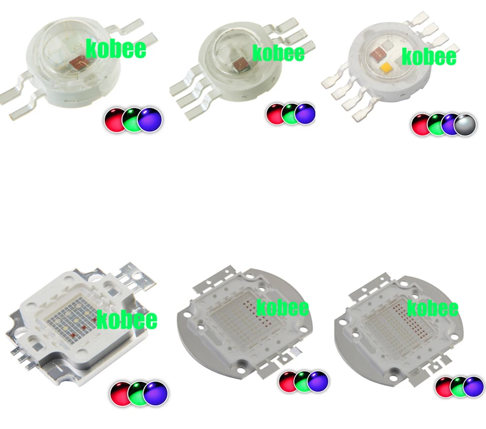 Высокомощная Светодиодная лампа для изменения цвета RGB 10 Вт 20 30 50 100 синяя зеленая