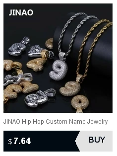 JINAO эллипса кубинская звено цепи ожерелье хип-хоп Майями Iced Out кубинская цепь с кубическим цирконием n Ювелирная Пряжка подарок