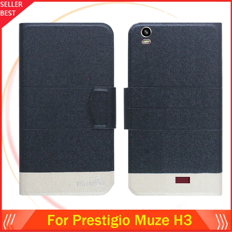 5 Цветов Жарких! Для Prestigio Muze H3 3552 Duo Чехол для телефона из кожи с роскошной полной защелкой-подставкой