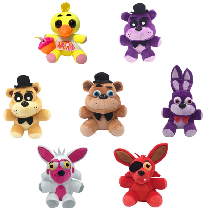 icottbaby 18cm-30cm Five Nights at Freddy's Stuffed Cartoon Figure Dolls FNAF Foxy Freddy Fazbear Bonnie Animal Plush Toy | Игрушки и