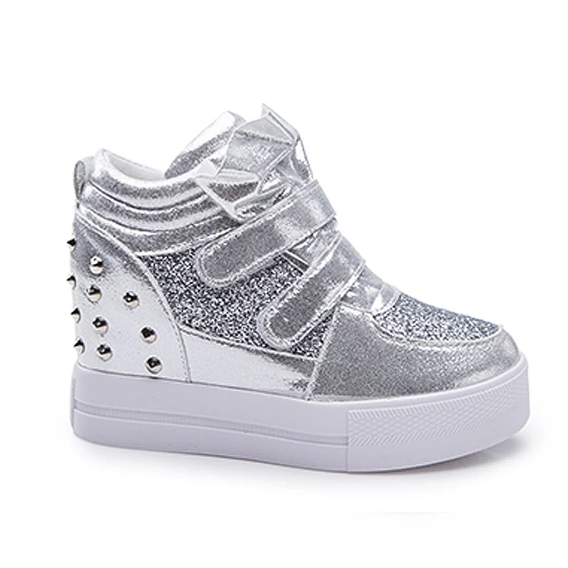 White Women Sneakers High Heels Wedges Casual Shoes Female Rivet Ankle Boots For Hook &amp Loop Ladies Flats Grapara | Обувь