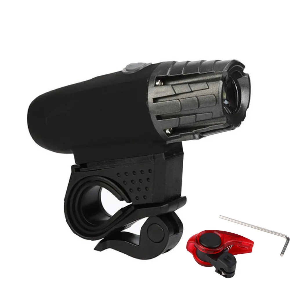 USB Rechargeable LED Bicycle Bright Bike Front Headlight And Brake Light Set Max.200 Lumens 30-50m Waterproof Plastic #5S07 | Спорт и