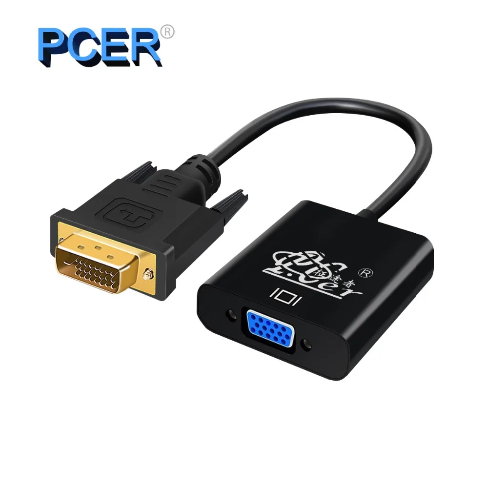 

DVI to VGA adapter DVI male to VGA female DVI VGA adapter converter for Computer Display Screen projector tv DVI TO VGA
