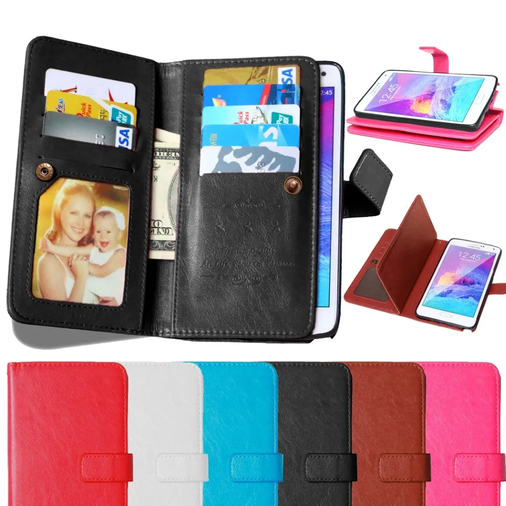 Note 3 Роскошный деловой Магнитный кожаный чехол-бумажник с застежкой для Samsung Galaxy