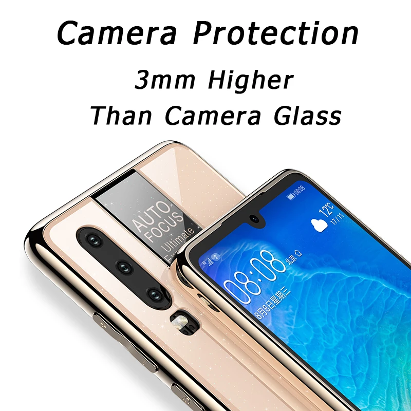 Чехол для Huawei P30 Pro Lite Nova 5 5i 4e Mate 30 Honor 20 20X P20 10 P Smart Plus гальванический бампер из