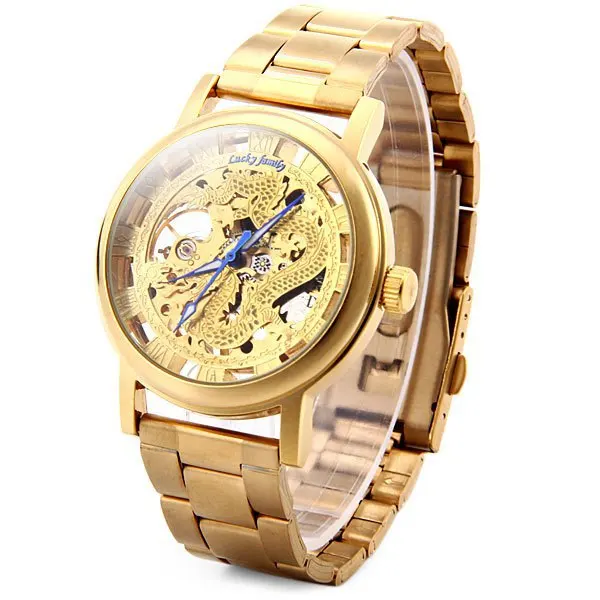 Уникальные аналоговые прозрачные механические часы Phoenix унисекс с вырезами и