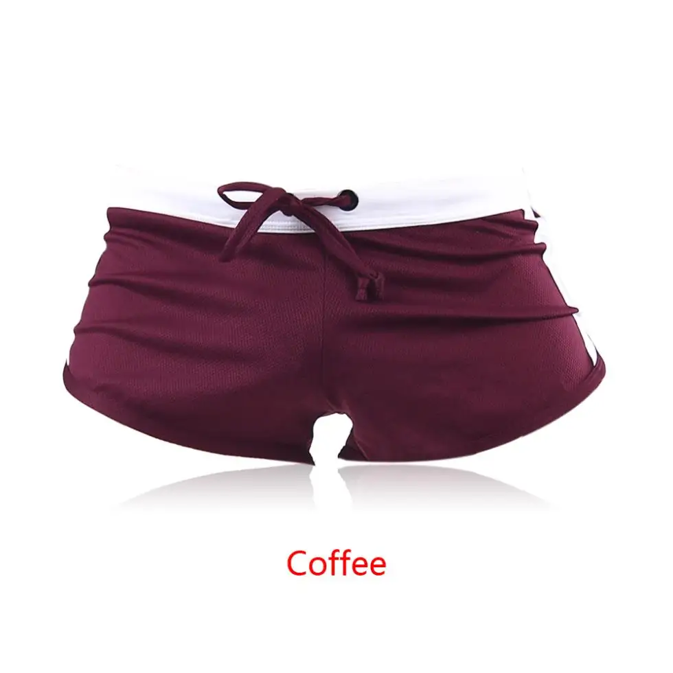 coffe Мужские боксеры нижнее белье из полиэстера крутые сексуальные брюки для отдыха - Цвет: coffe